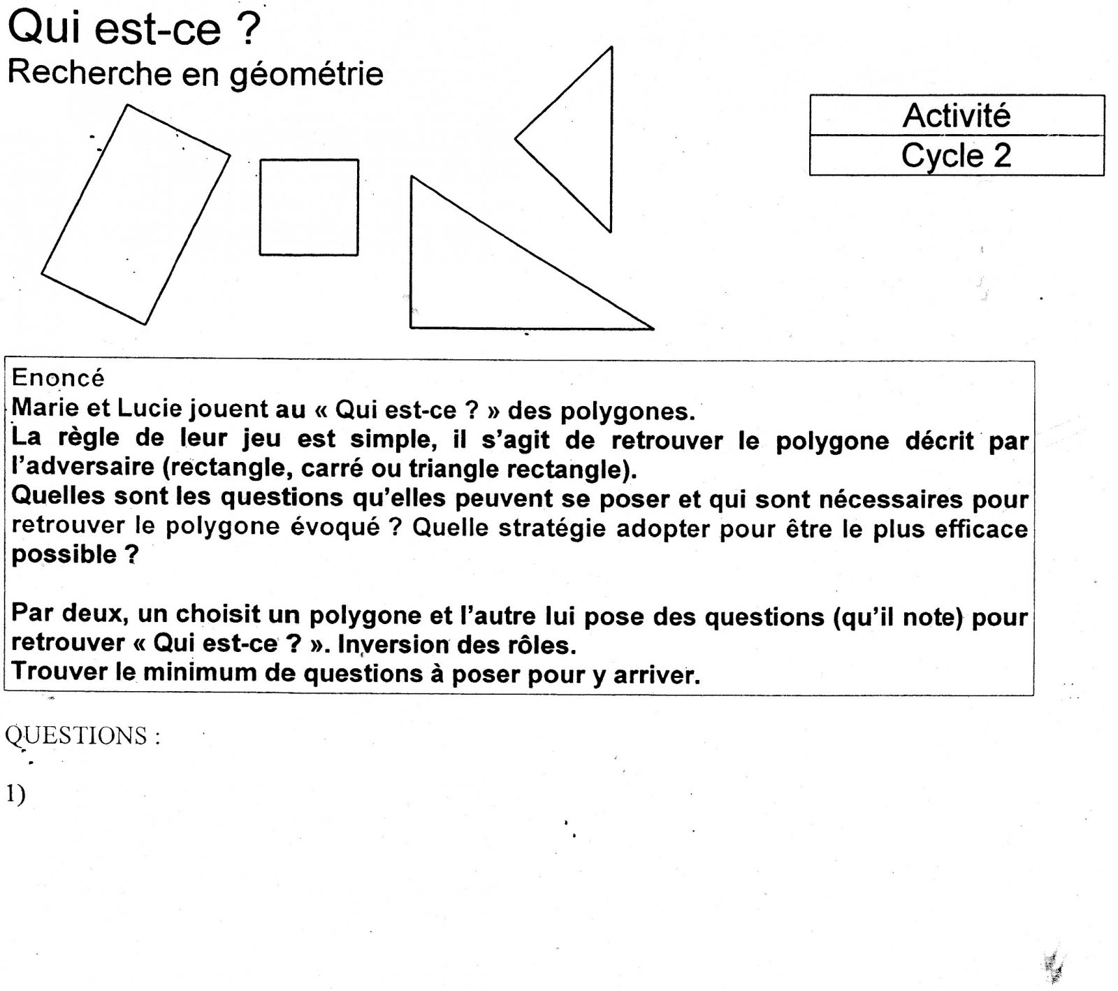 CE1 (Mme Rouxel) jeudi 26 et vendredi 27 mars - École du Tourneur