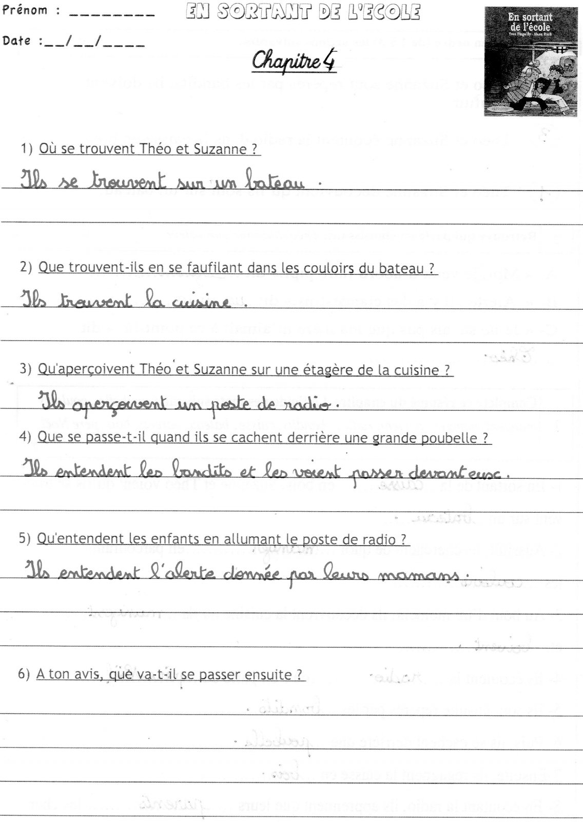 Corrections CE1 (Mme Rouxel) semaine 1 - École du Tourneur